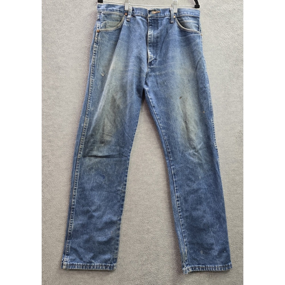 Wrangler Men Jeans 36X32 Blue Denim 13MWZ Cowboy Cut Original Fit 30" READ